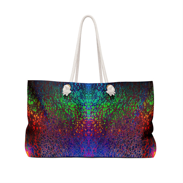 Mirrored Rainbow Splash Weekender Bag
