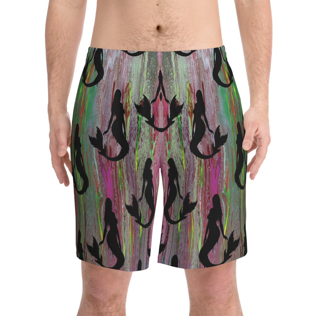 Mermaid Men's Elastic Beach Shorts