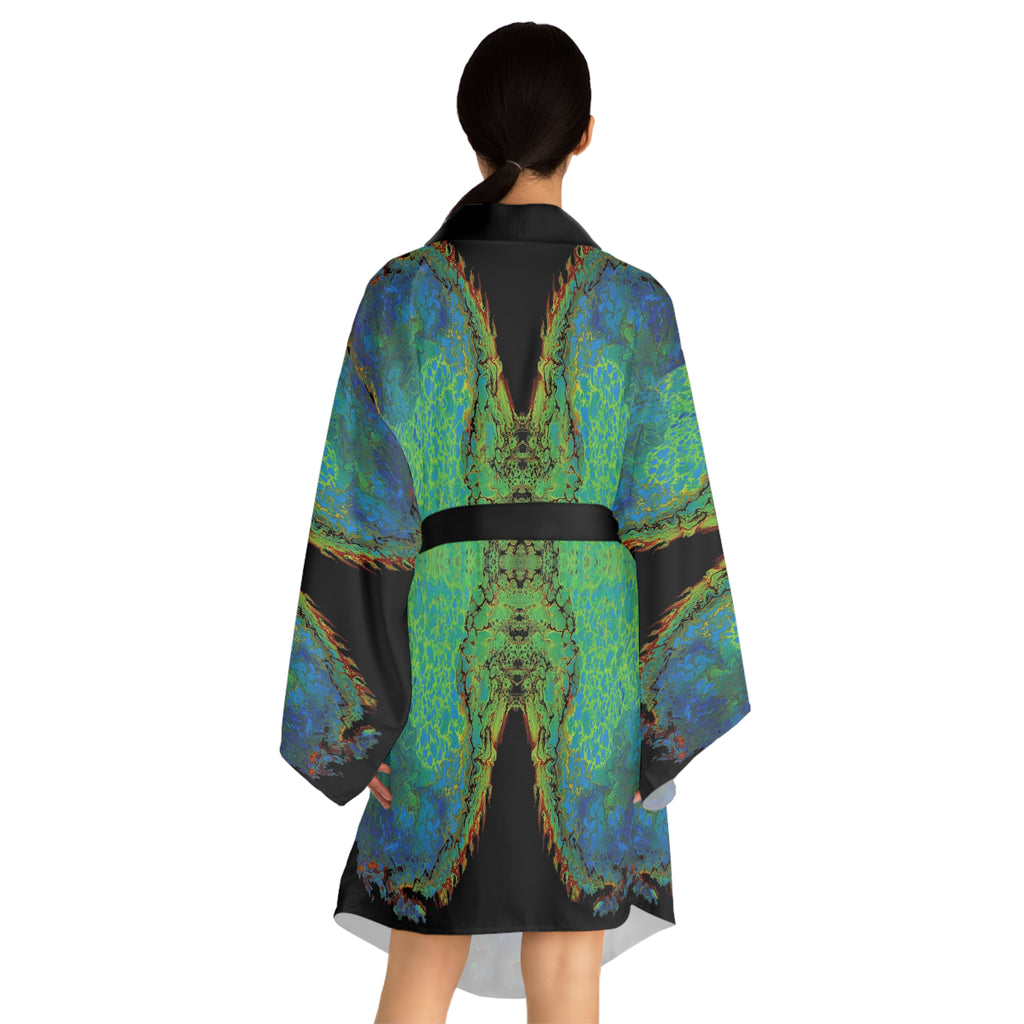 Flames of Desire Long Sleeve Kimono Robe