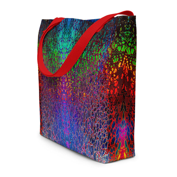 Rainbow Splash Large Tote Bag