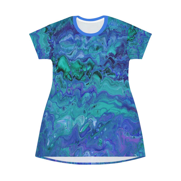 Purple Waters T-shirt Dress