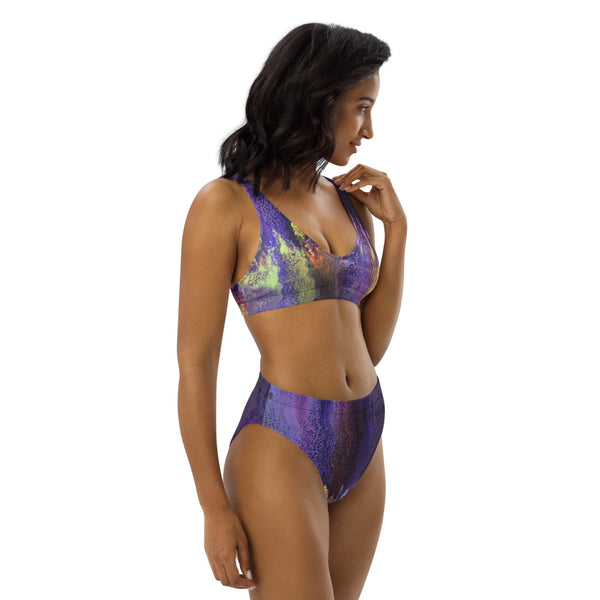 Purple Fantasy Recycled high-waisted bikini