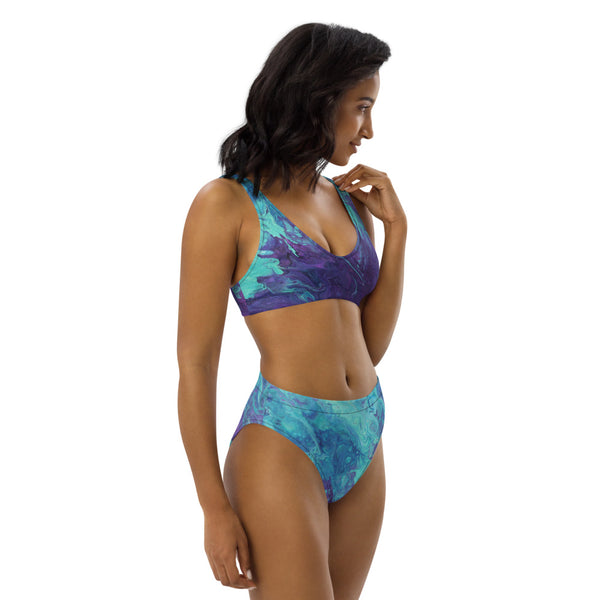 Lavender Twist Recycled high-waisted bikini