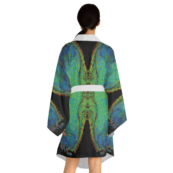Flames of Desire Long Sleeve Kimono Robe
