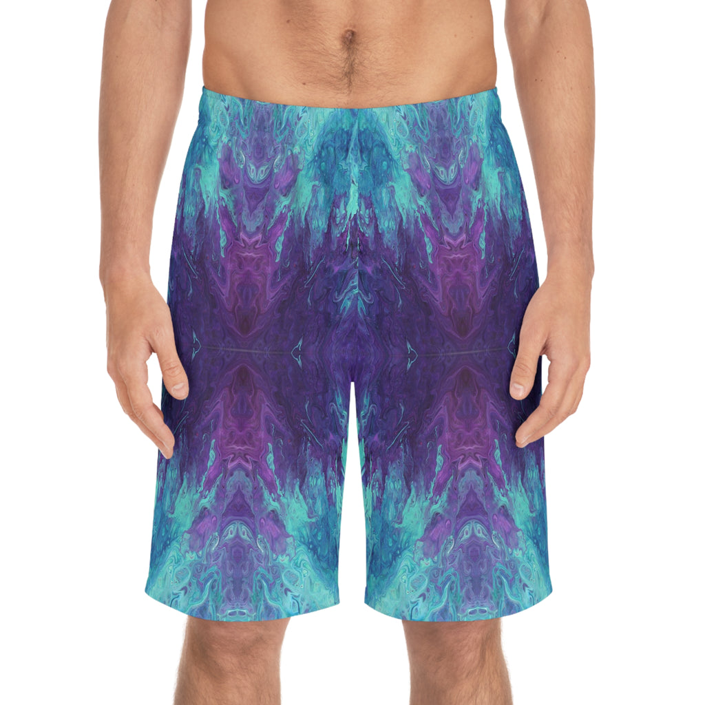 Lavender Twist Men's Board Shorts