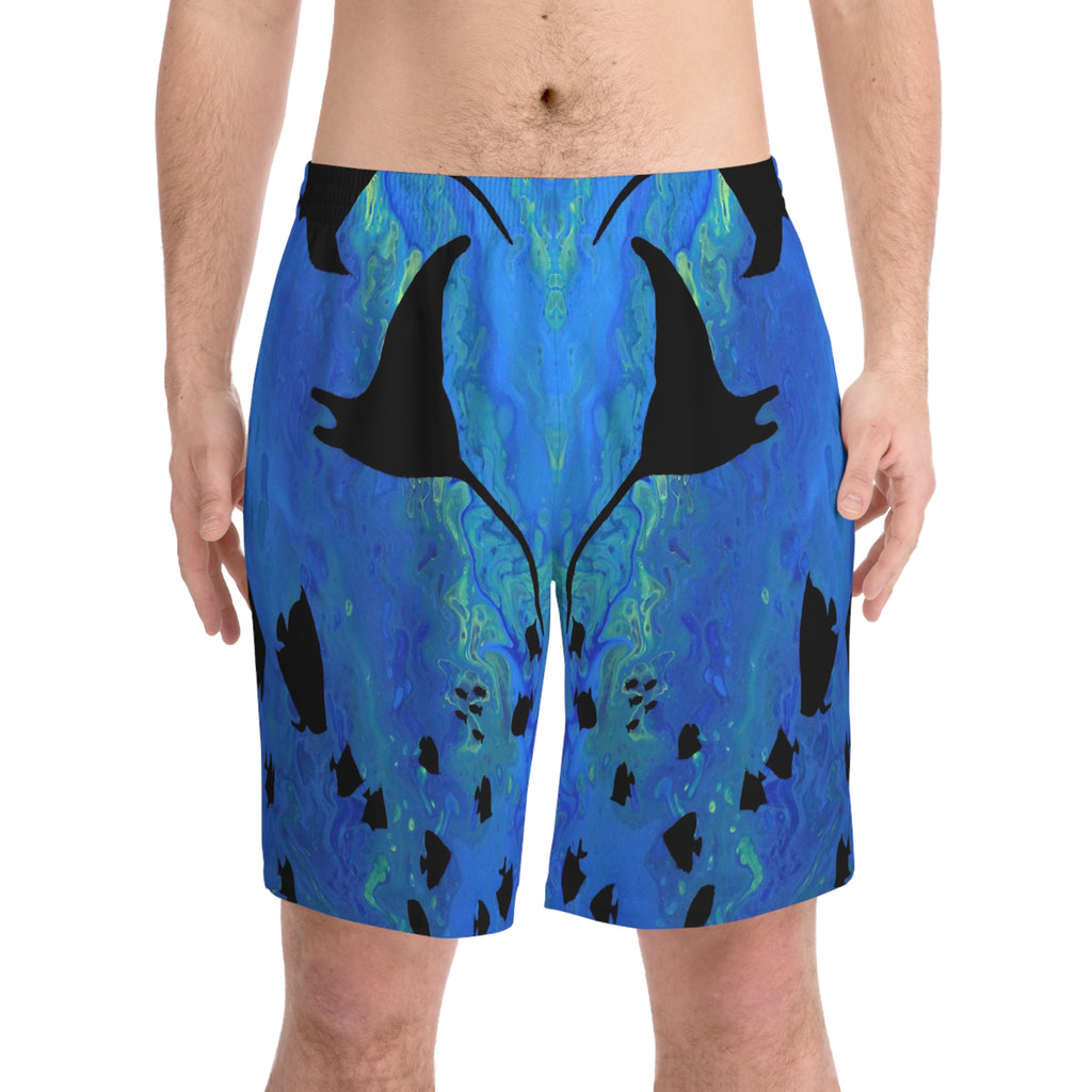Manta Ray Men's Elastic Beach Shorts