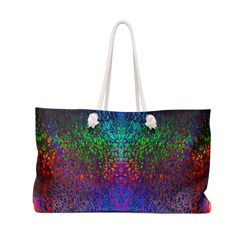 Mirrored Rainbow Splash Weekender Bag