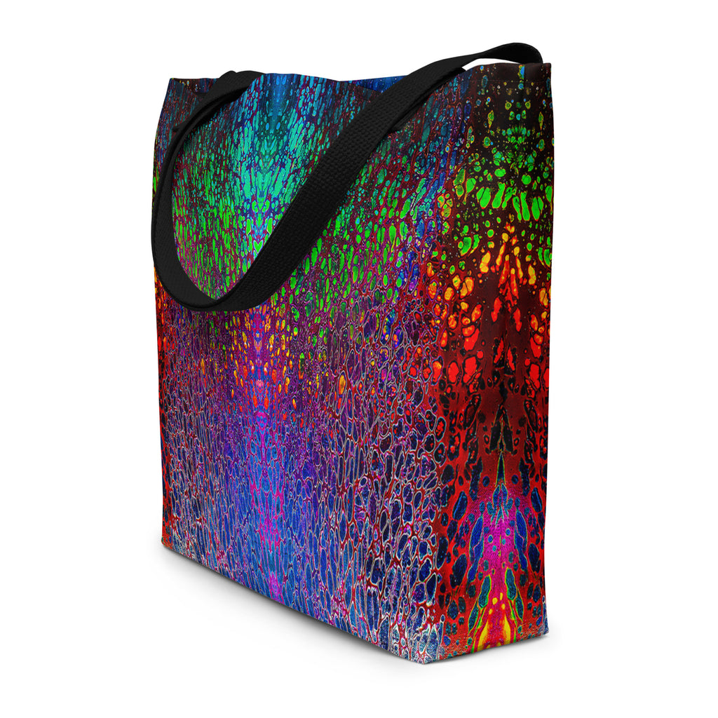 Rainbow Splash Large Tote Bag