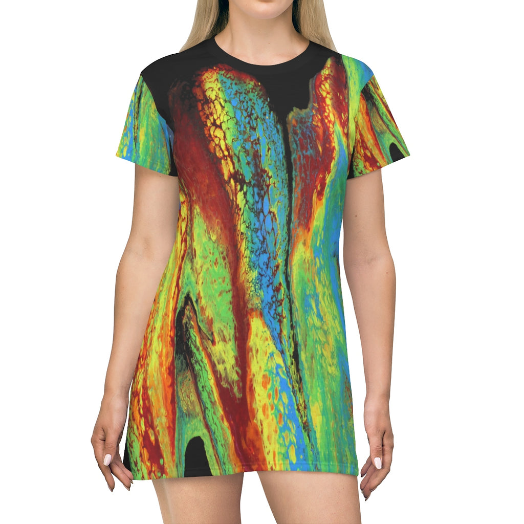 Rainbow Slide T-shirt Dress