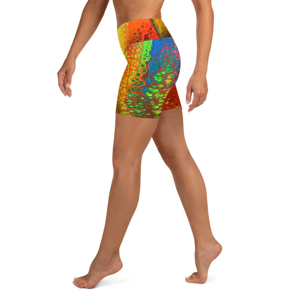 Sliding Rainbow Yoga Shorts