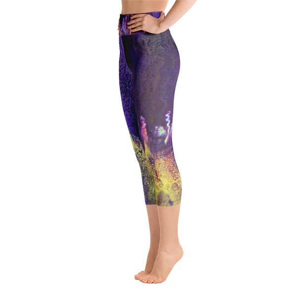 Purple Fantasy Yoga Capri Leggings